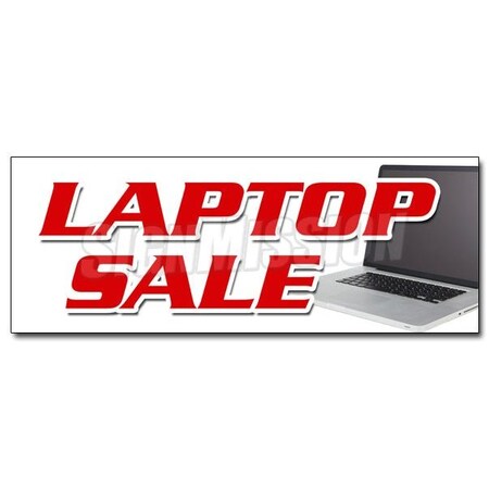 Signmission Laptop Promotional Decal Sticker, 48 in, Premium Grade Exterior Vinyl D-48 Laptop Sale